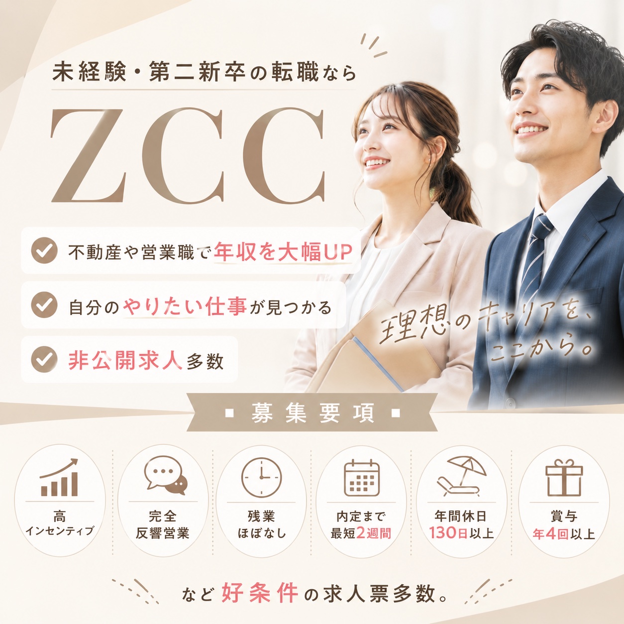ZCC | 未経験・第二新卒の転職なら | 好条件の求人多数
